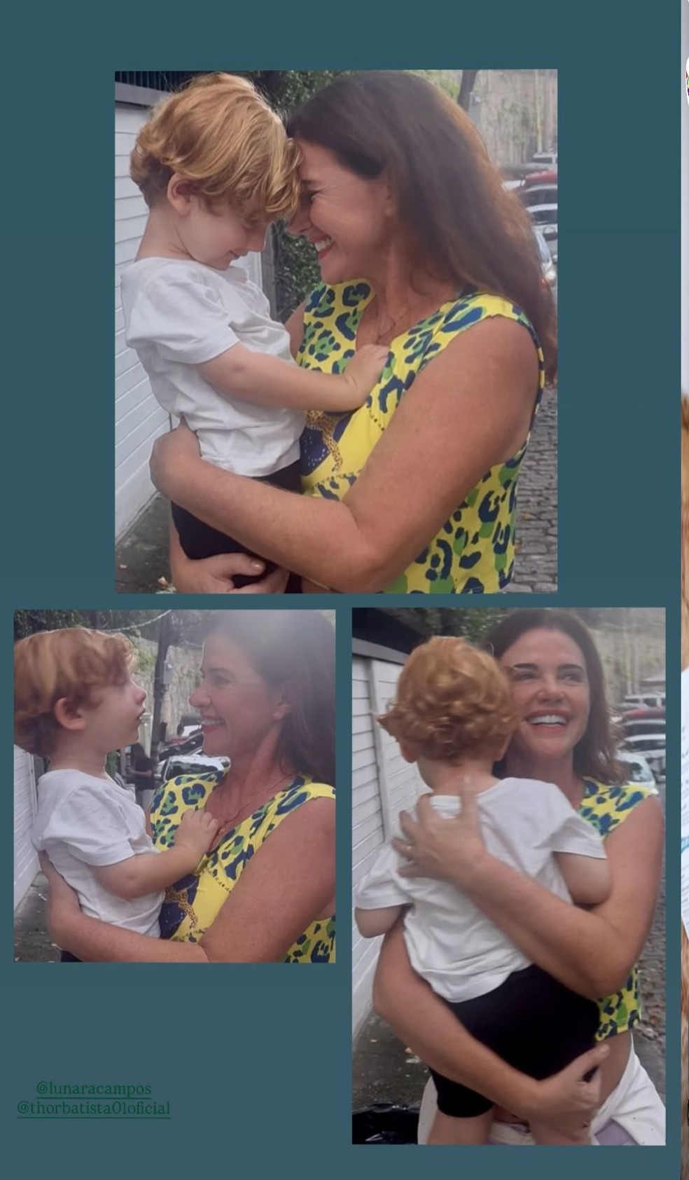 Luma de Oliveira com o neto, Thor II — Foto: Reprodução/Instagram