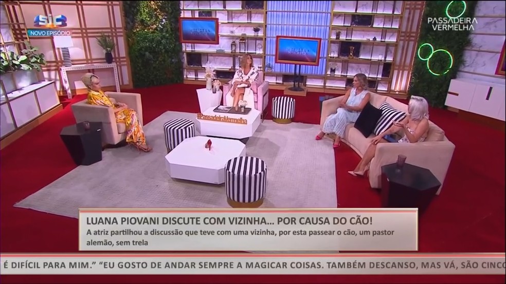Discuss&atilde;o de Luana Piovani com vizinha vira tema na TV em Portugal e atriz &eacute; alvo de xenofobia &mdash; Foto: Reprodu&ccedil;&atilde;o/SIC Caras