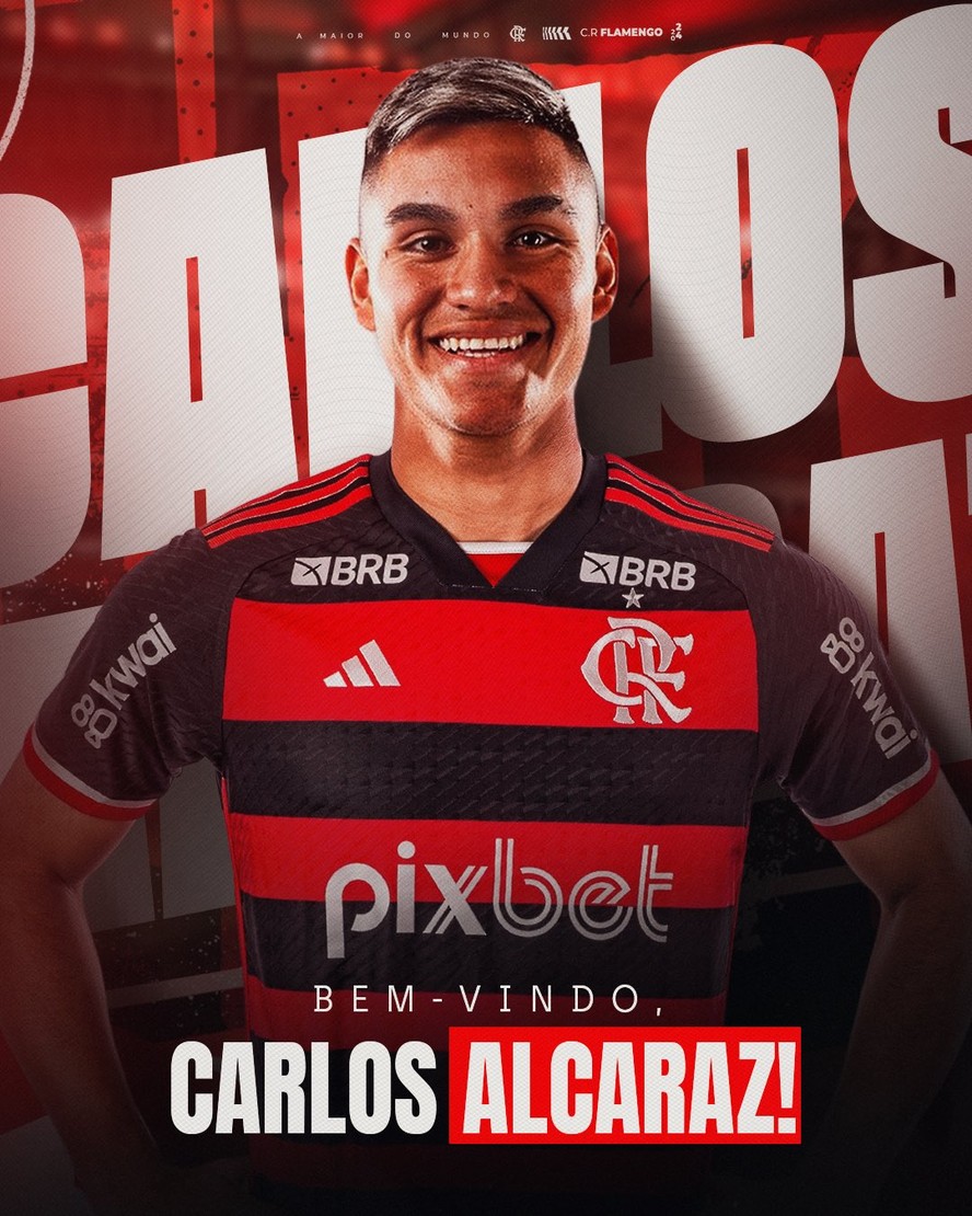 Flamengo anuncia contrata&ccedil;&atilde;o de Alcaraz