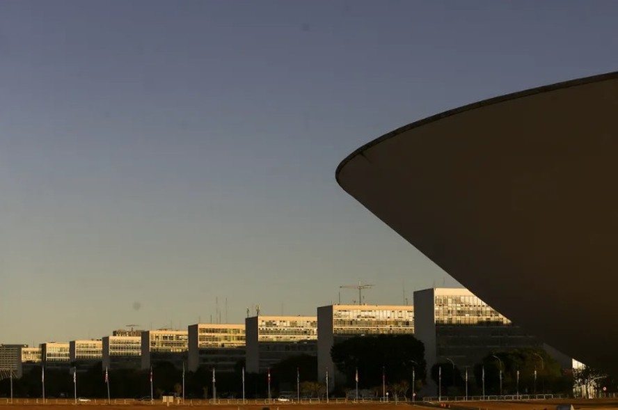 A Esplanada dos Ministérios, em Brasilia