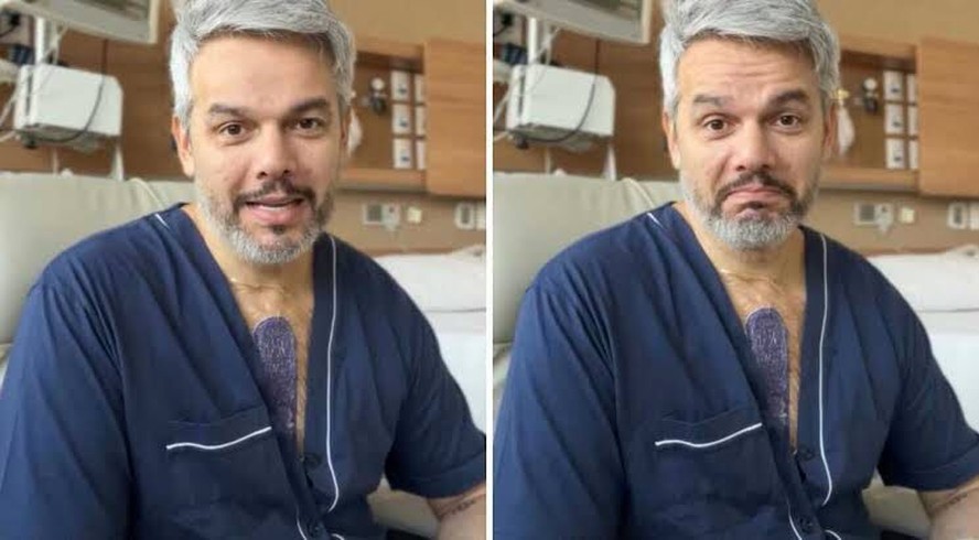 O apresentador Otaviano Costa está internado após passar por uma cirurgia no coração devido a um aneurisma