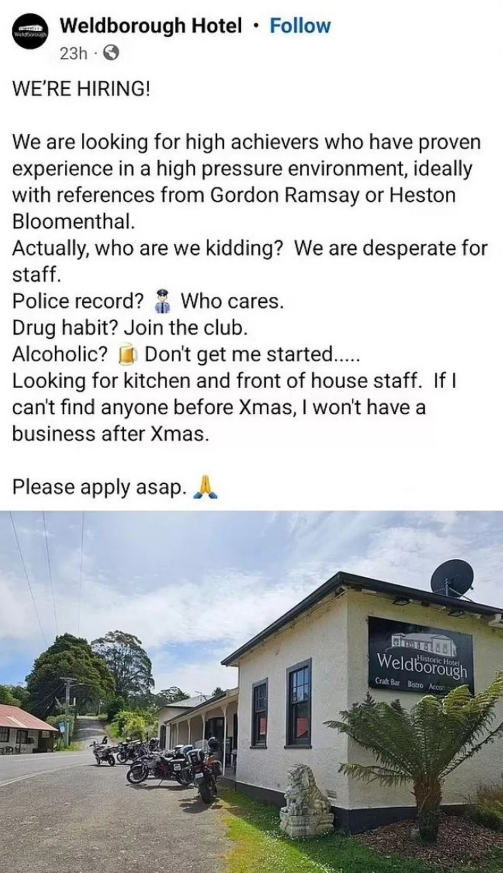 Print da listagem que já foi removida do perfil — Foto: Reprodução/Facebook