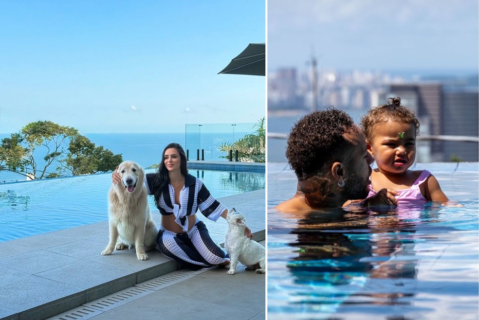 Neymar e Bruna Biancardi passam fim de semana juntos na nova mans&atilde;o do jogador &mdash; Foto: Instagram