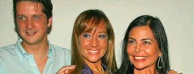 Marcelo Ribeiro, Vivi Fernandes e Leila Lopes em 2008 — Foto: divulgação
