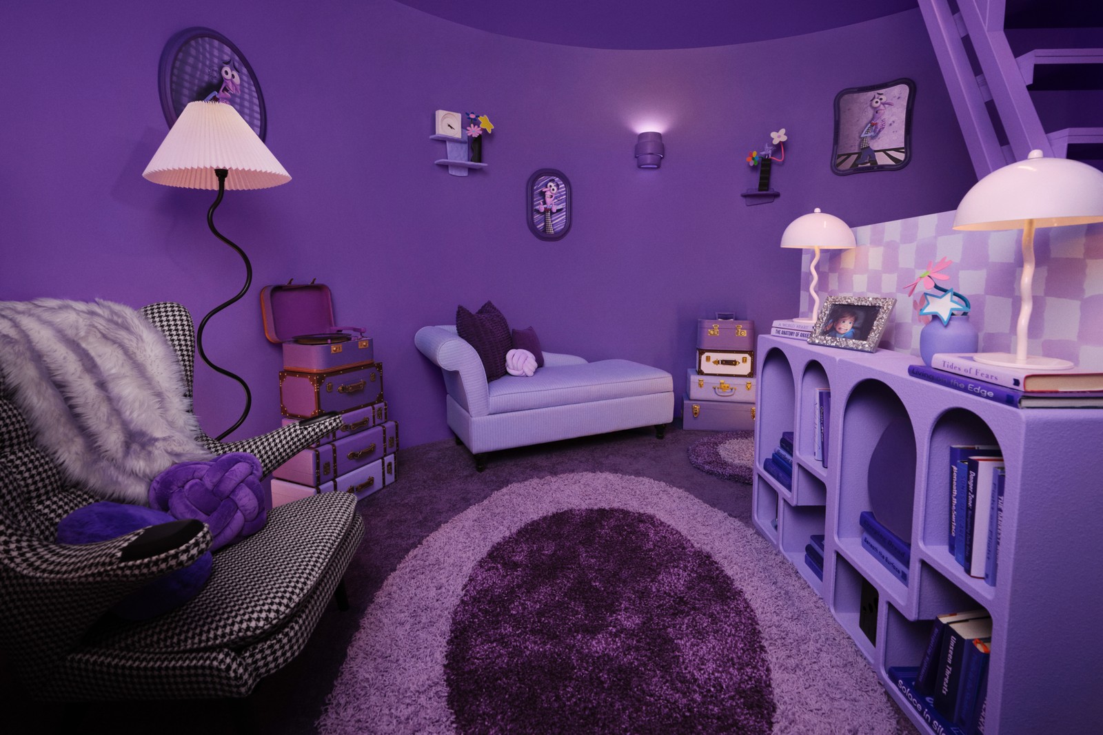 Cômodo roxo, a cor do medo em "Divertida mente" — Foto: Damien Maloney/divulgação