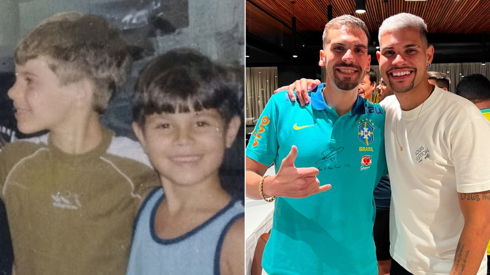 Julio Cesar e Bruno Guimarães: amigos de infância — Foto: Arquivo pessoal