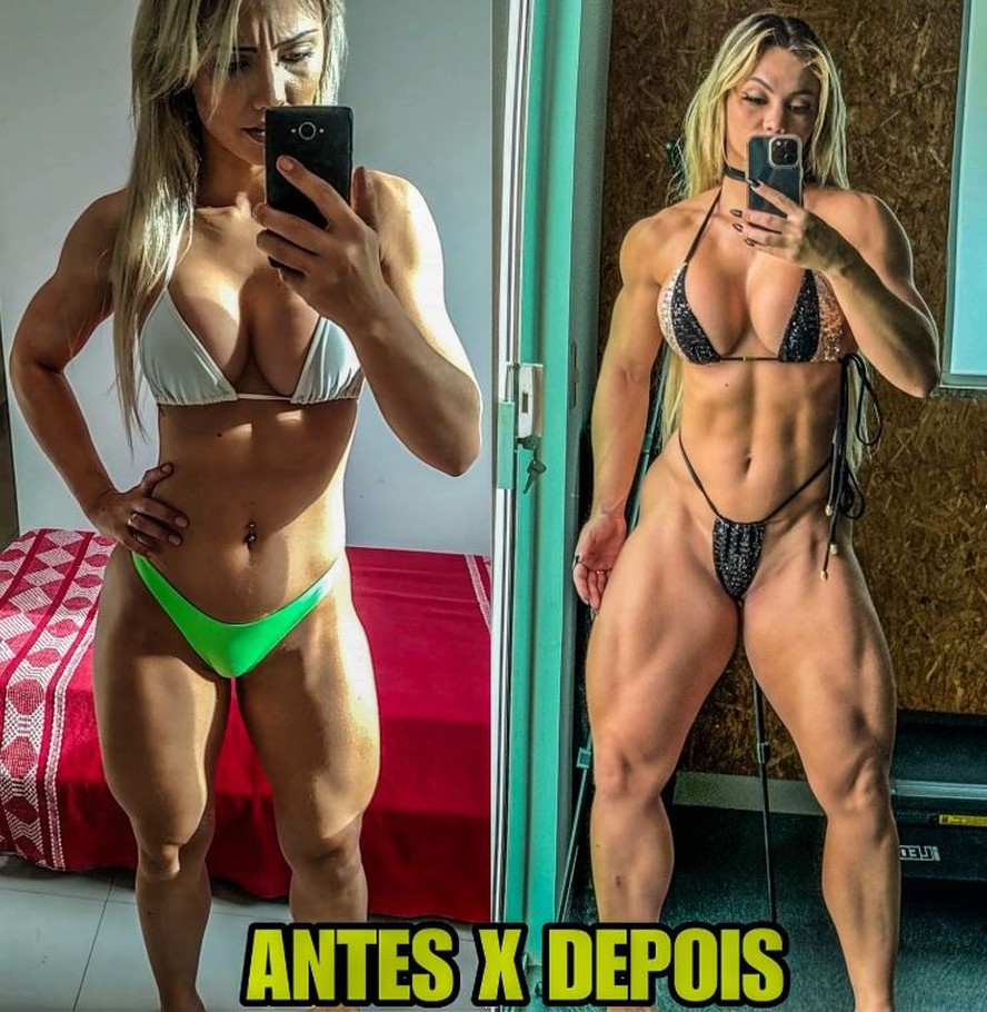 Antes e depois: transformação de corpo de musa fitness impressiona