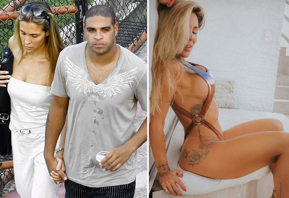 Ex de Adriano Imperador, Joana Machado ressurge com foto sexy para celebrar 45 anos — Foto: Extra e Instagram