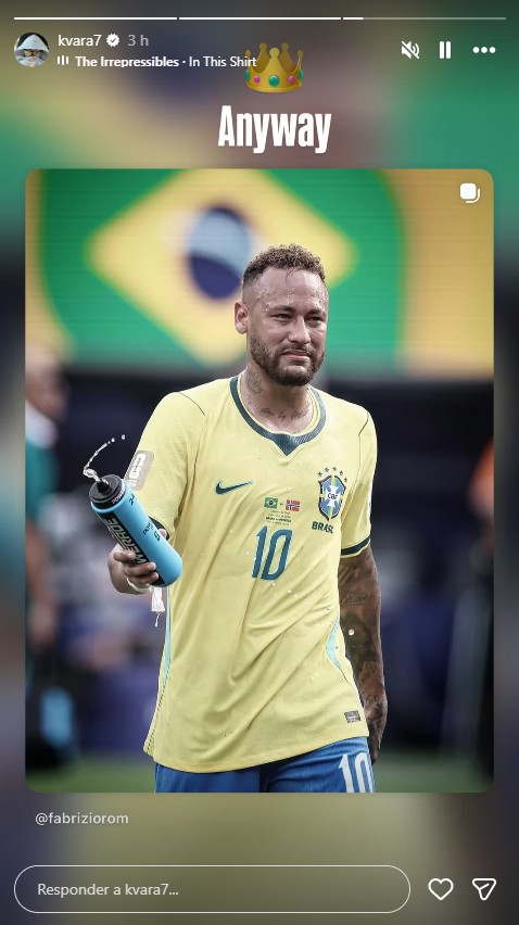 Kvaratskhelia, destaque do PSG, reverencia Neymar mesmo após eliminação da seleção brasileira