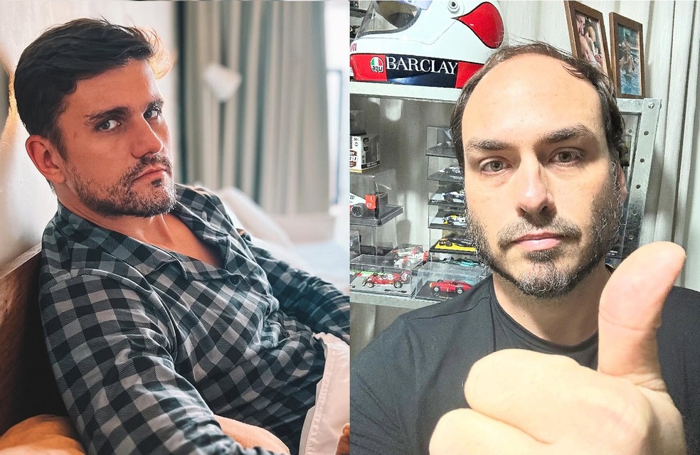 Sérgio Barreto interpreta Carlos Bolsonaro no filme "Dark horse" — Foto: reprodução/ instagram