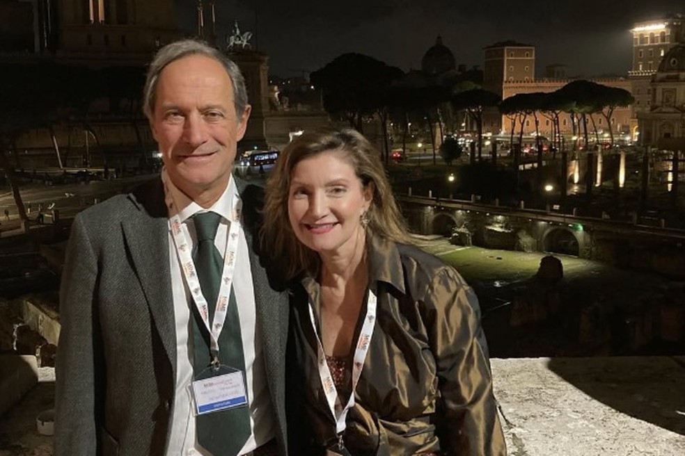 Catherine Tondelli e Fausto Mezzana hoje moram na Itália — Foto: Reprodução/Instagram