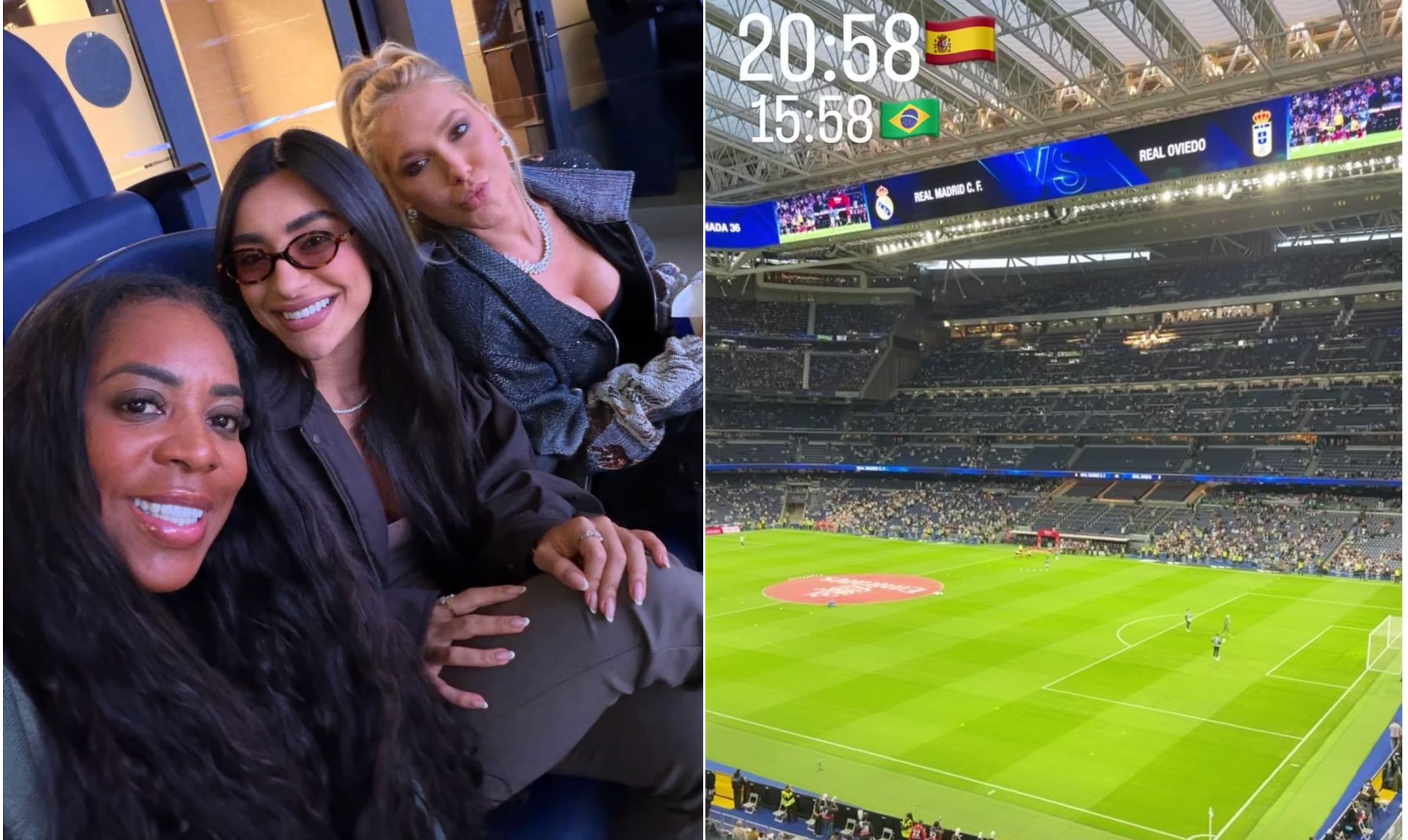 Virginia foi ao Santiago Bernabéu e fez declarações a Vinicius Junior horas antes do término