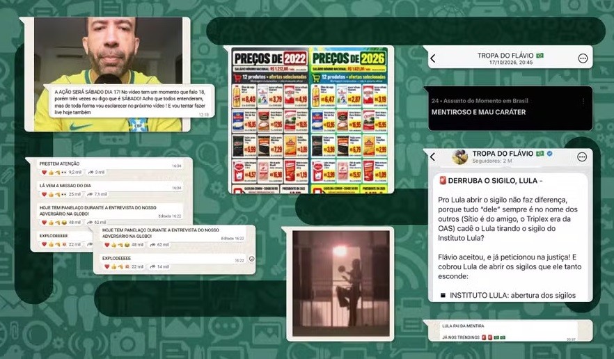 Canais do WhatsApp mobilizaram os eleitores de Flávio e Lula no segundo turno