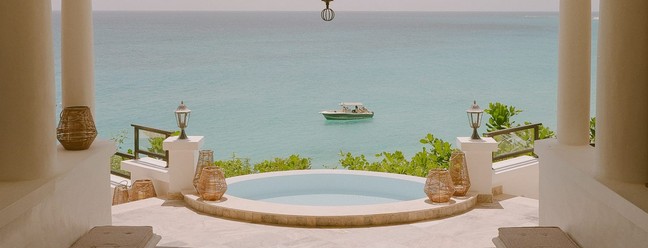 Resort no Caribe onde Everton Ribeiro está hospedado — Foto: Reprodução