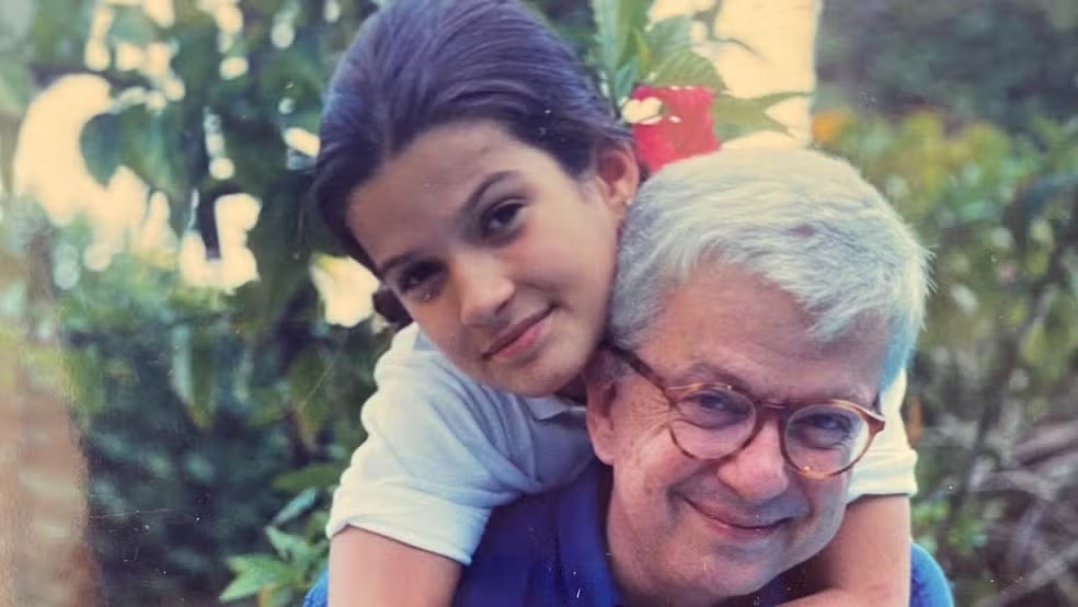 Maria Eduarda Machado com o pai, Renato Machado — Foto: Arquivo pessoal