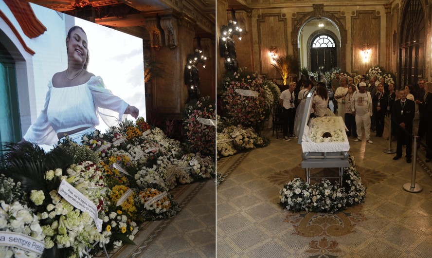 Velório de Preta Gil tem telão com fotos, amigos com camisa personalizada e homenagens: 'Meu amor', diz Ivete