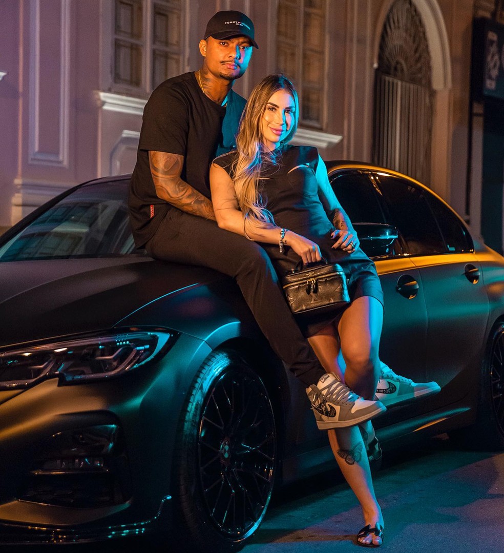 Ivana Bermanelli com o ex-marido, o jogador Luan Almeida  Foto: Marcelo Marafante/ reproduo/ instagram