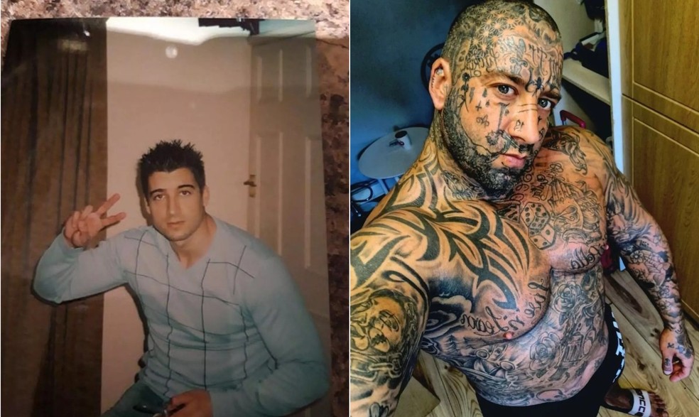 Antes e depois de Ian Griggs — Foto: Reprodução/Redes sociais