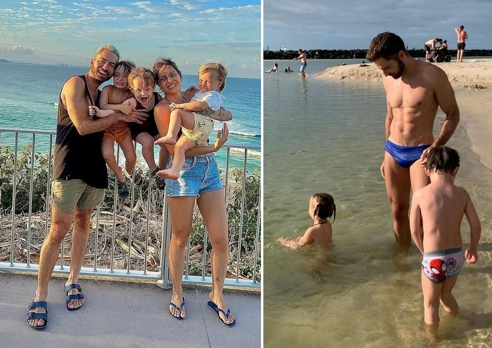 Thalles Bretas está morando na Austrália com os filhos que teve com Paulo Gustavo — Foto: Instagram
