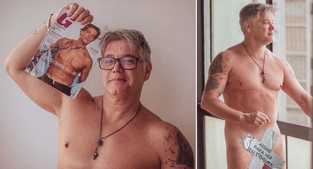 Aos 52 anos, David Cardoso Jr. faz ensaio nu para site gay — Foto: Eberson Theodoro