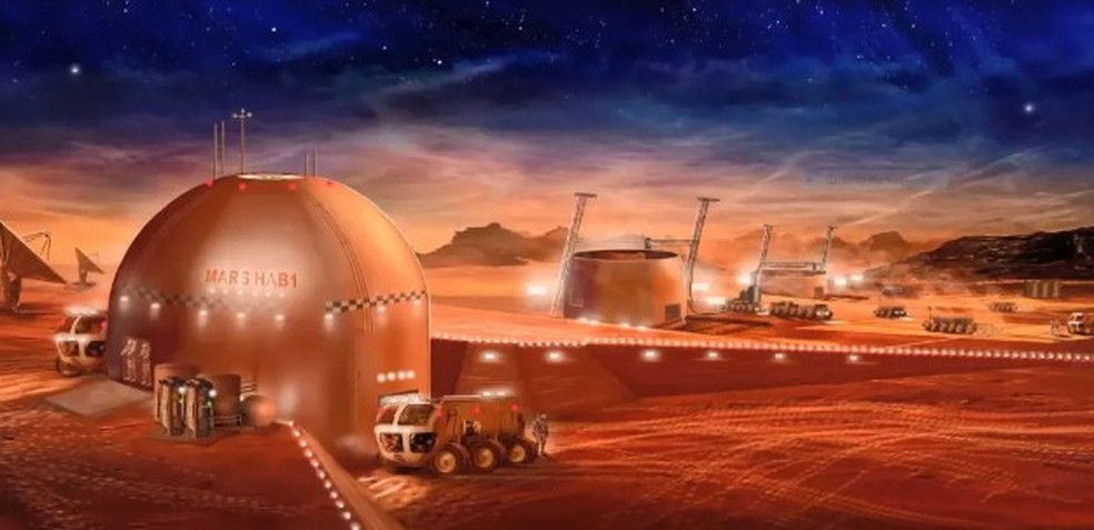 Cria&ccedil;&atilde;o de designer para moradia em Marte e na Lua &mdash; Foto: Reprodu&ccedil;&atilde;o/Nasa