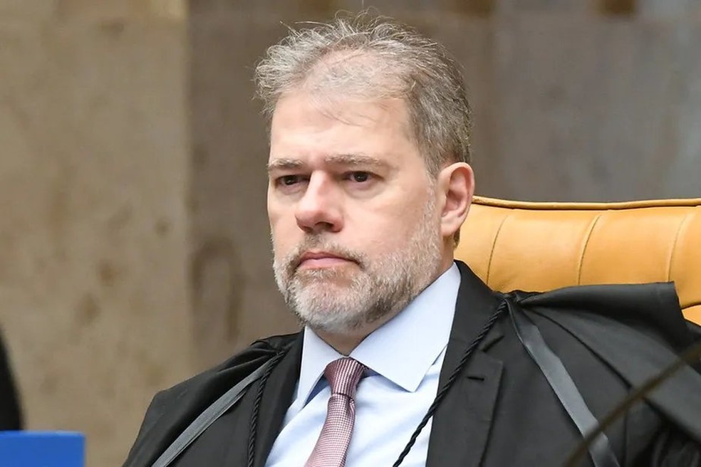 O ministro Dias Toffoli, durante sessão do STF  — Foto: Carlos Moura/STF/29-03-2023