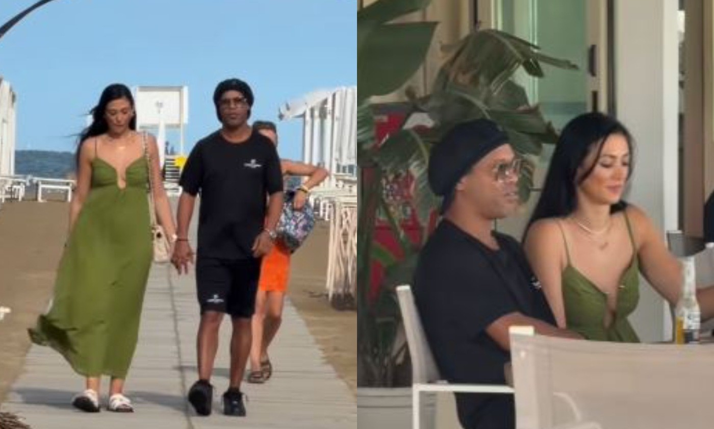 Antes de tentar 300º gol, Ronaldinho Gaúcho curte momentos românticos com a namorada na Itália - QTU Questões do Universo