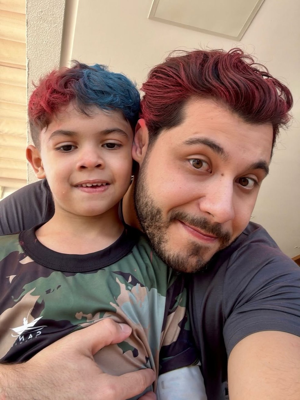 Murilo Huff com Lo, filho com Marlia Mendona  Foto: Reproduo/Instagram
