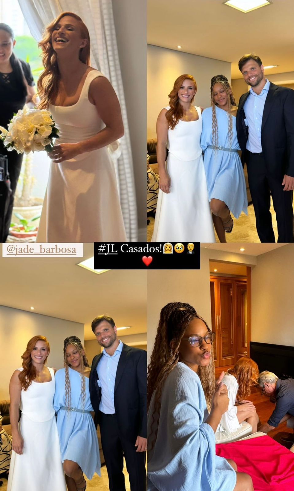 Rebeca Andrade no casamento de Jade Barbosa — Foto: Instagram
