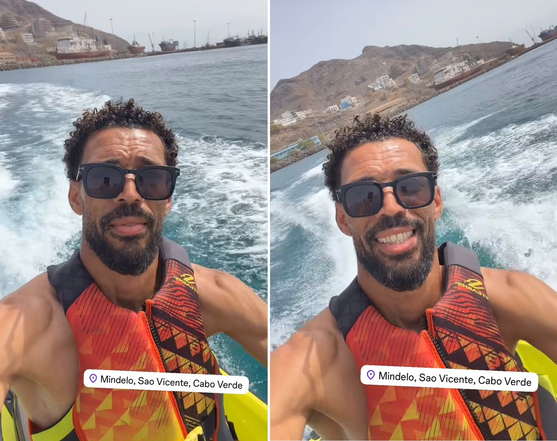Sucesso na Copa, goleiro Vozinha curte passeio de jet ski em Cabo Verde
