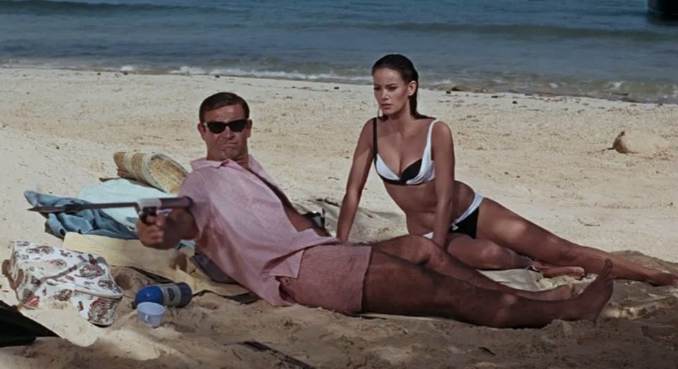 Claudine Auger, a Domino de '007 Contra a Chantagem Atômica' — Foto: Reprodução