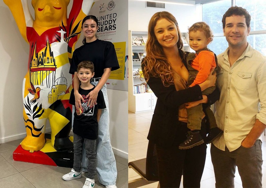 Sophie Charlotte e Daniel Oliveira com o filho Otto