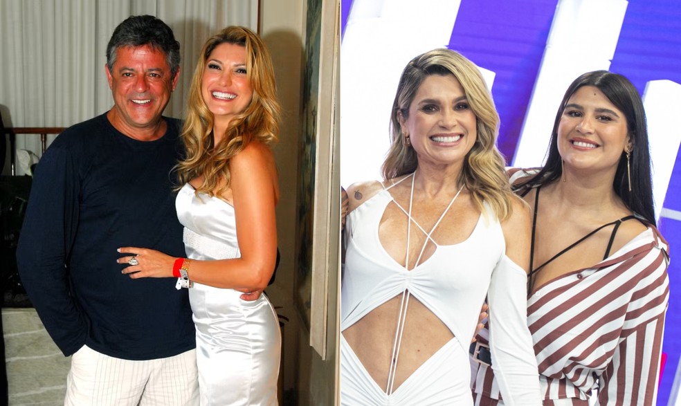 Marcos Paulo com Antônia Fontenelle; Flávia Alessandra e Giulia Costa — Foto: Cristina Granato/Divulgação e TV Globo/Divulgação
