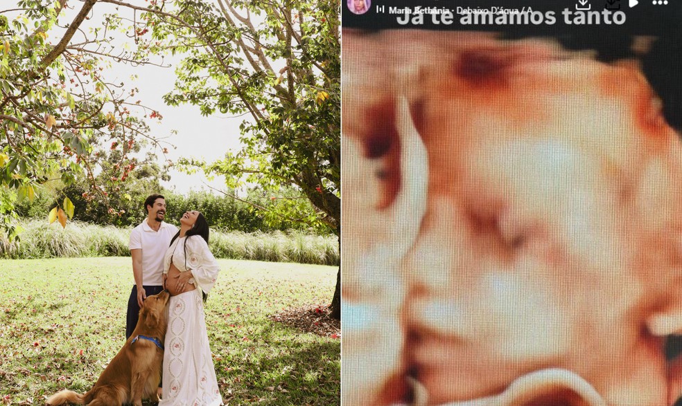 Sabrina Sato mostra rosto do filho com Nicolas Prattes em exame de gravidez: 'Já te amamos tanto' — Foto: Instagram/reprodução