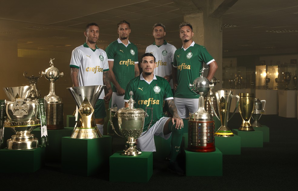 Novos uniformes do Palmeiras para a temporada de 2024 — Foto: Divulgação