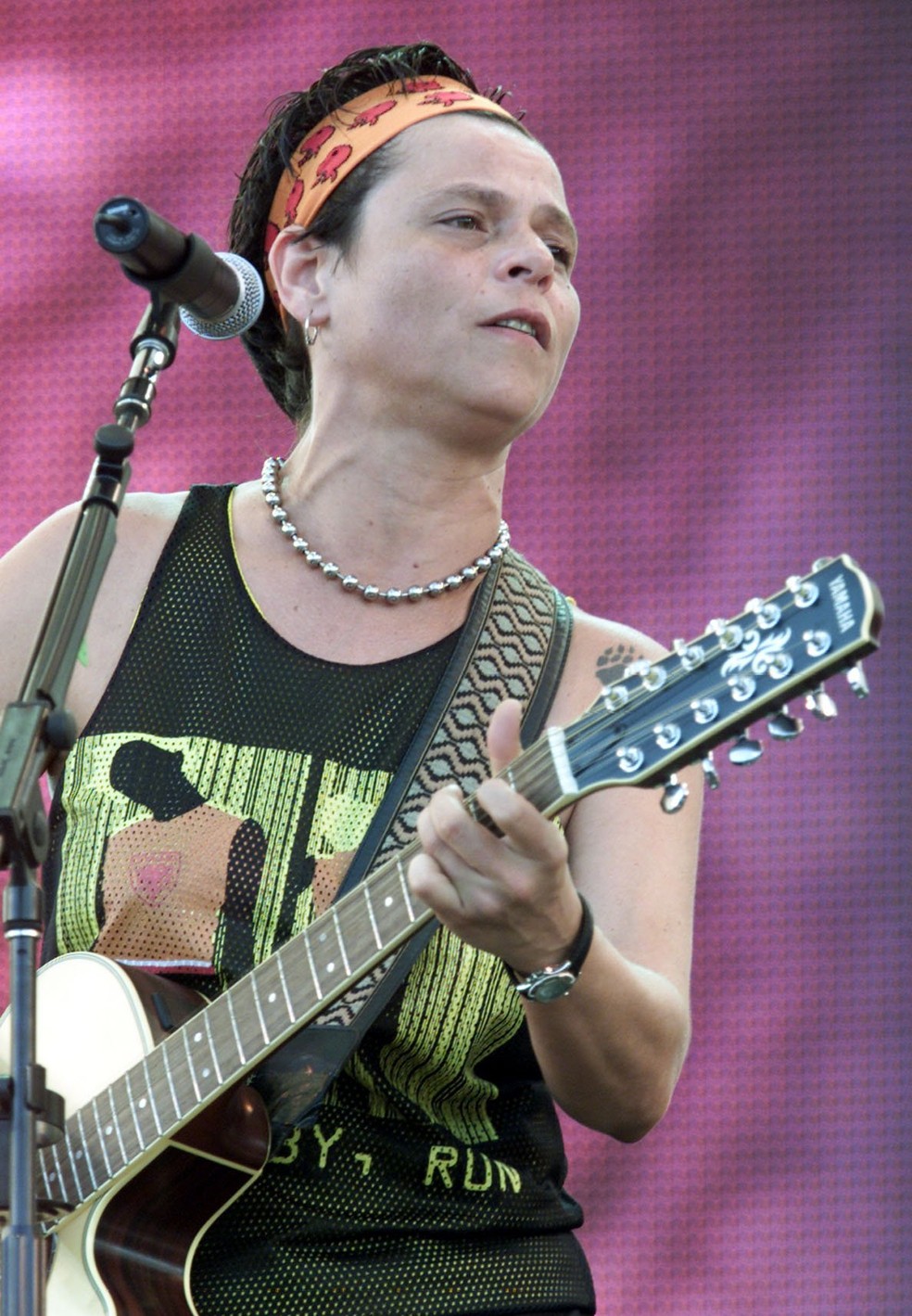 Cássia Eller no Rock in Rio em 2001 — Foto: Ivo Gonzalez