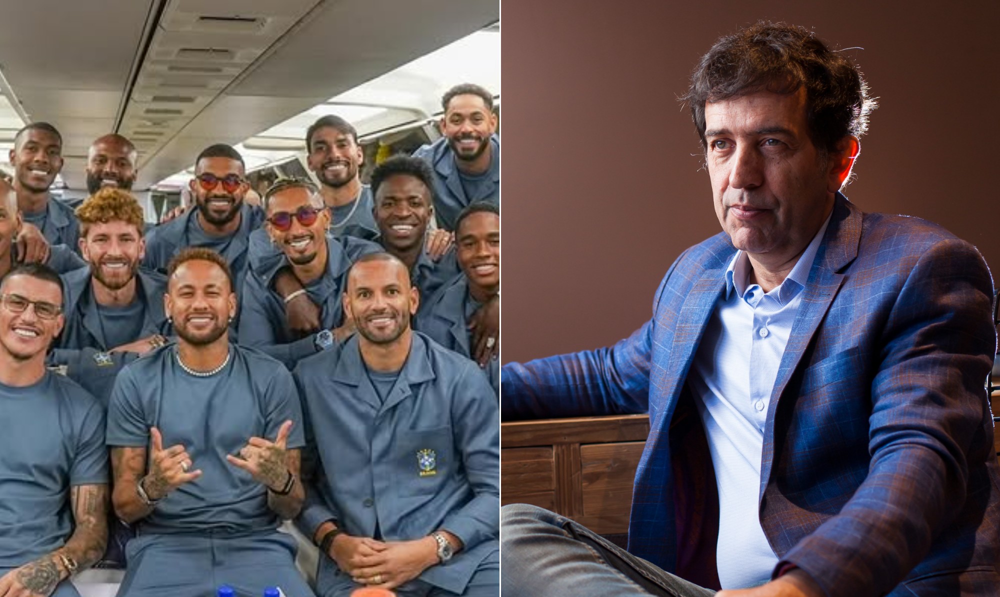 Uniforme de viagem da seleção foi feito por estilista badalado que reinventou 'roupa de marinheiro' para os jogadores