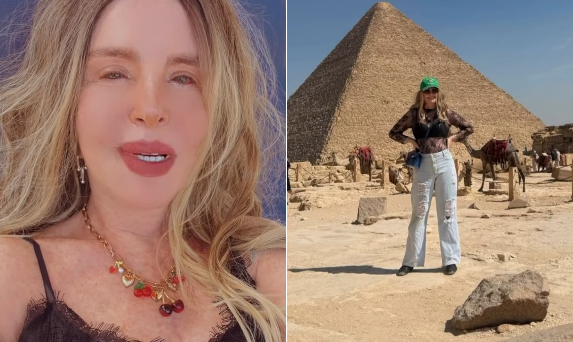 Isis de Oliveira tem problema de saúde durante viagem ao Egito: 'Olho inchado e sem abrir direito'