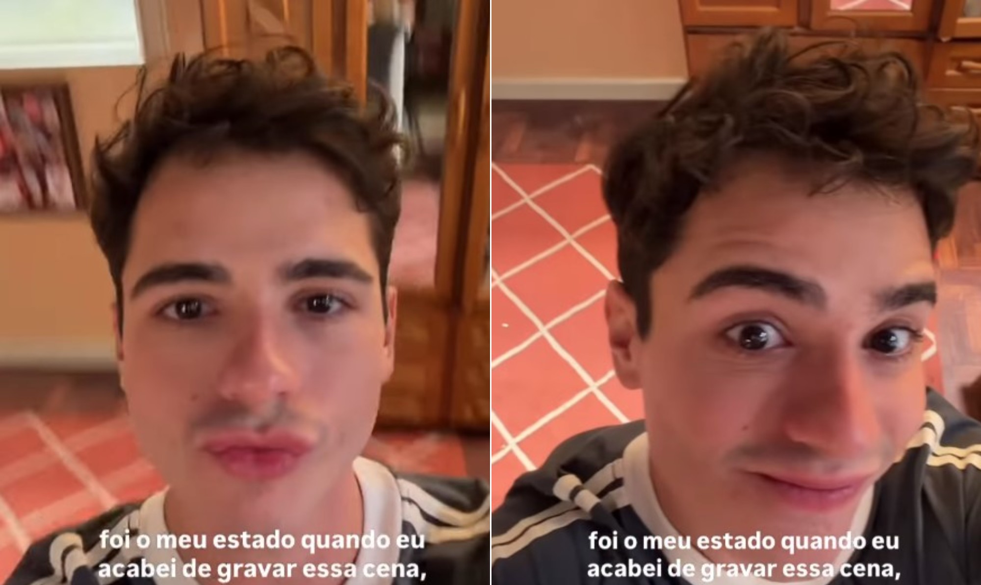 João Victor Gonçalves mostra bastidor de cena emocionante em 'Quem ama cuida': 'Não conseguia parar de chorar'