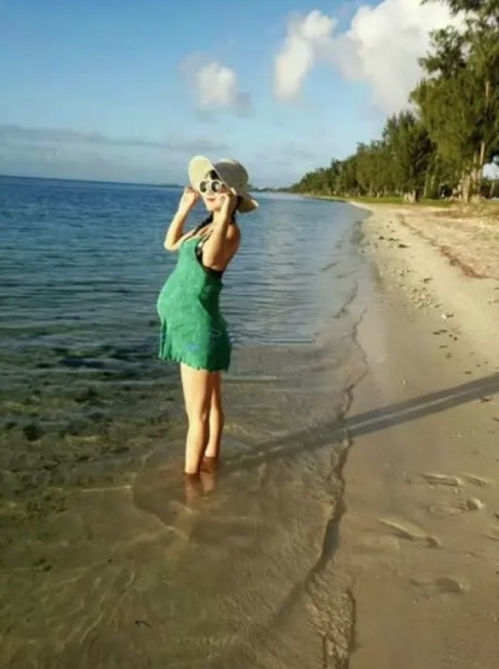 Chinesa gr&aacute;vida em 'turismo de parto' nas Ilhas Marianas do Norte &mdash; Foto: Reprodu&ccedil;&atilde;o/GlobalBaby8
