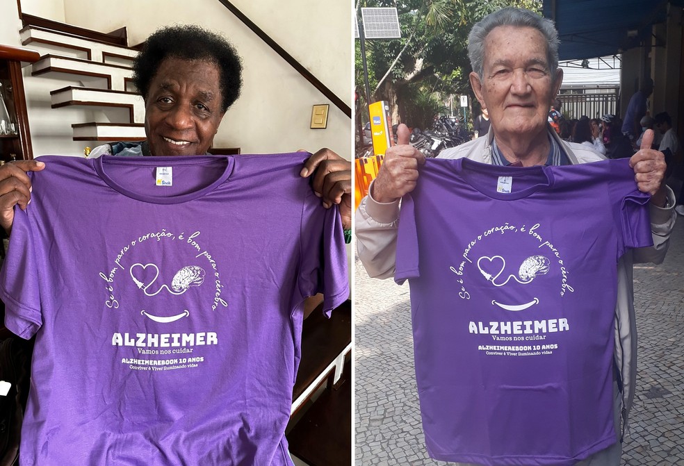 Tony Tornado e Leo Batista aderiram a campanha "Alzheimer, conviver é viver" — Foto: Divulgação