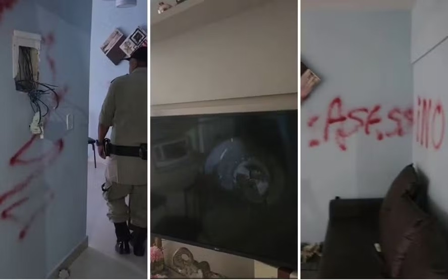 Apartamento do síndico e áreas comuns do condomínio foram vandalizados