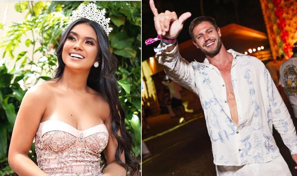 Natalia Maine trocou beijos com Jonas Sulzbach no réveillon — Foto: rep/ instagram