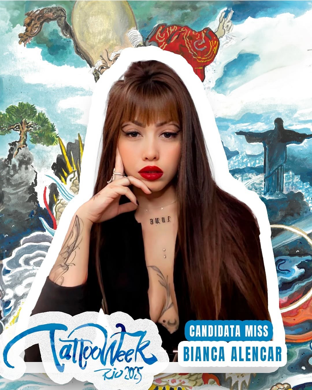 Candidatas do Miss tatuada 2025, no Rio &mdash; Foto: Reprodu&ccedil;&atilde;o/Instagram