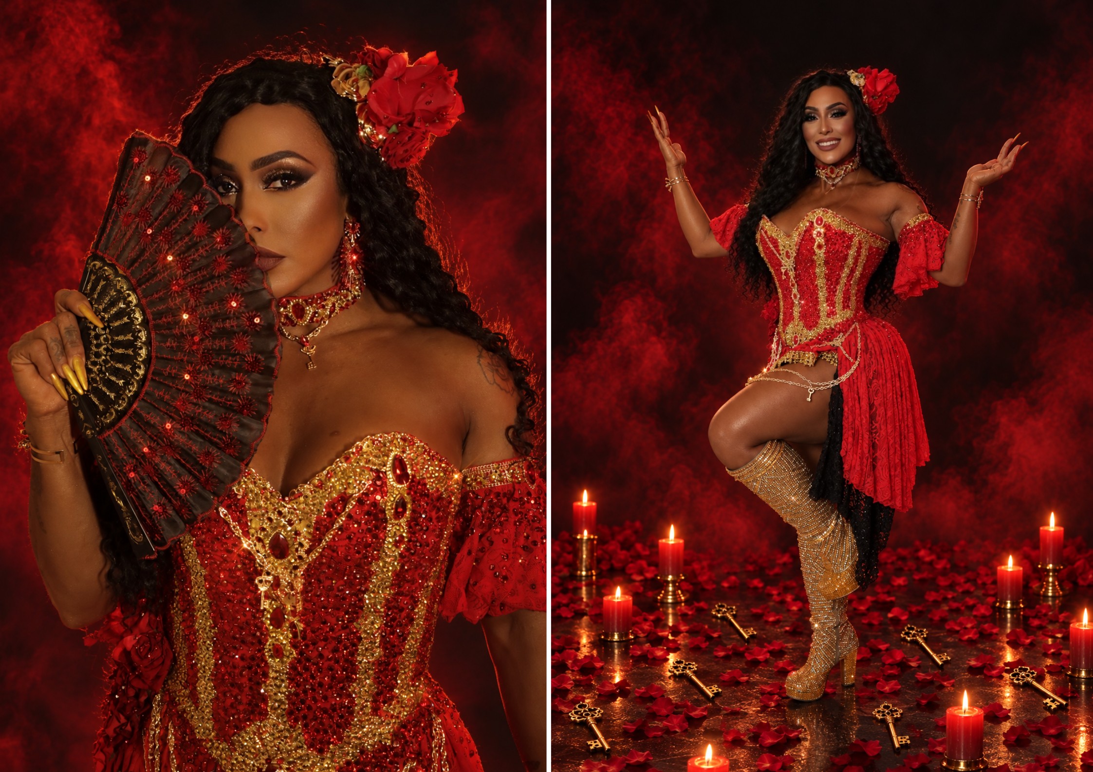 Madrinha de bateria da Vai-Vai, Rosiane Pinheiro se veste de Pombagira para final do samba-enredo; fotos
