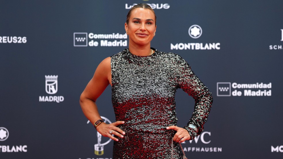 Sabalenka é eleita a melhor atleta do mundo pelo Prêmio Laureus em 2026 — Foto: Angel Martínez/Divulgação Laureus