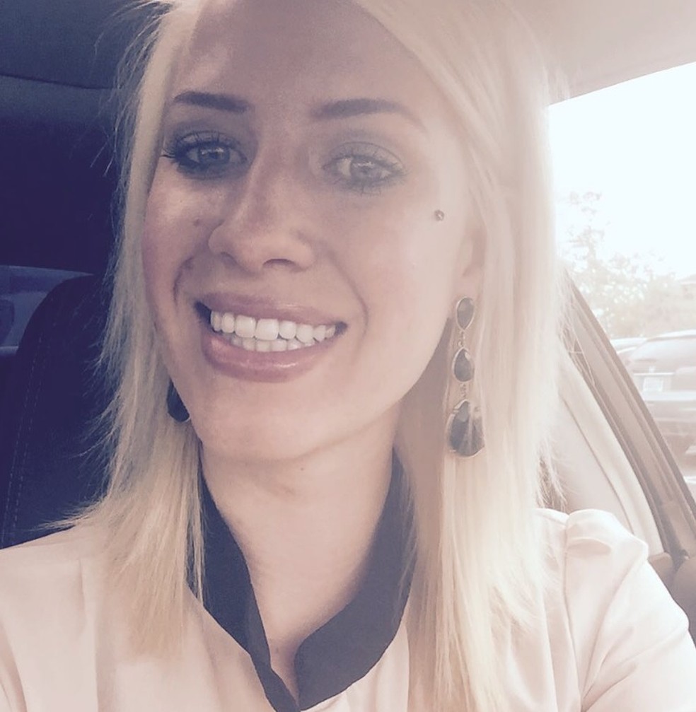 Esquiadora americana Shelby Perry antes de perder o olho esquerdo — Foto: Reprodução/Instagram