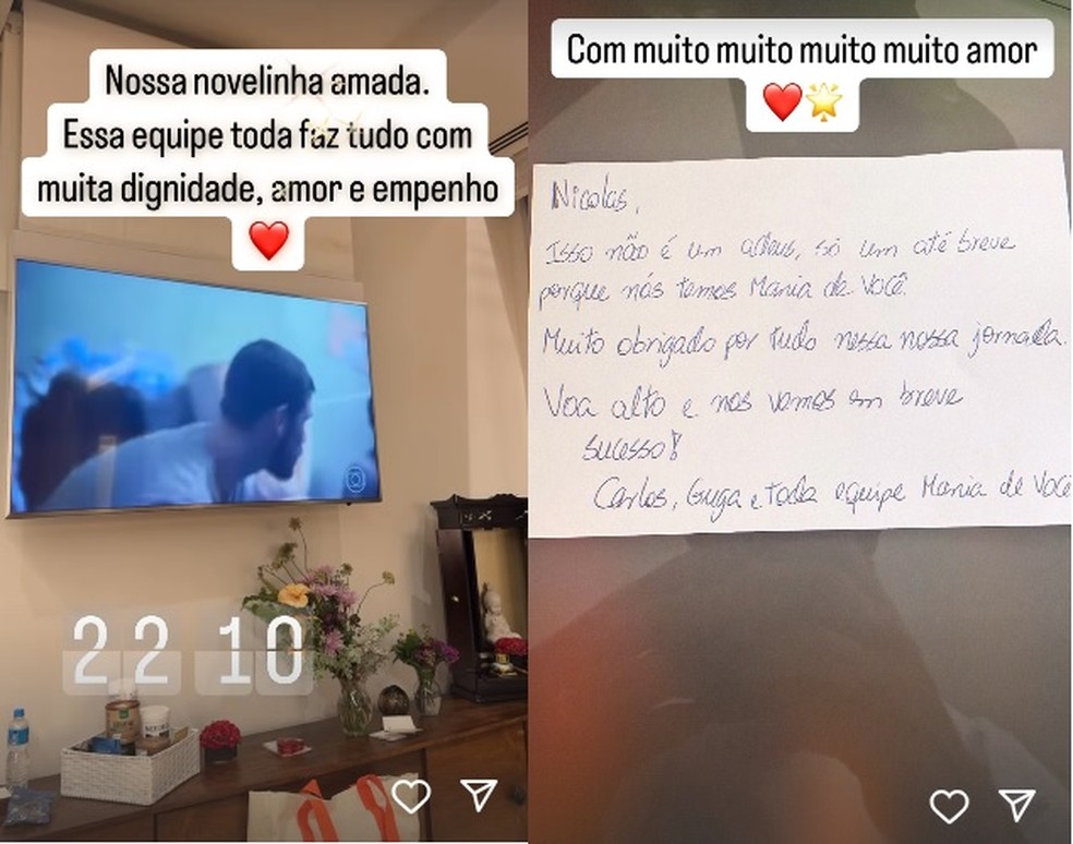 Nicolas Prattes deixa 'Mania de voc&ecirc;' e agradece equipe &mdash; Foto: Reprodu&ccedil;&atilde;o/Instagram