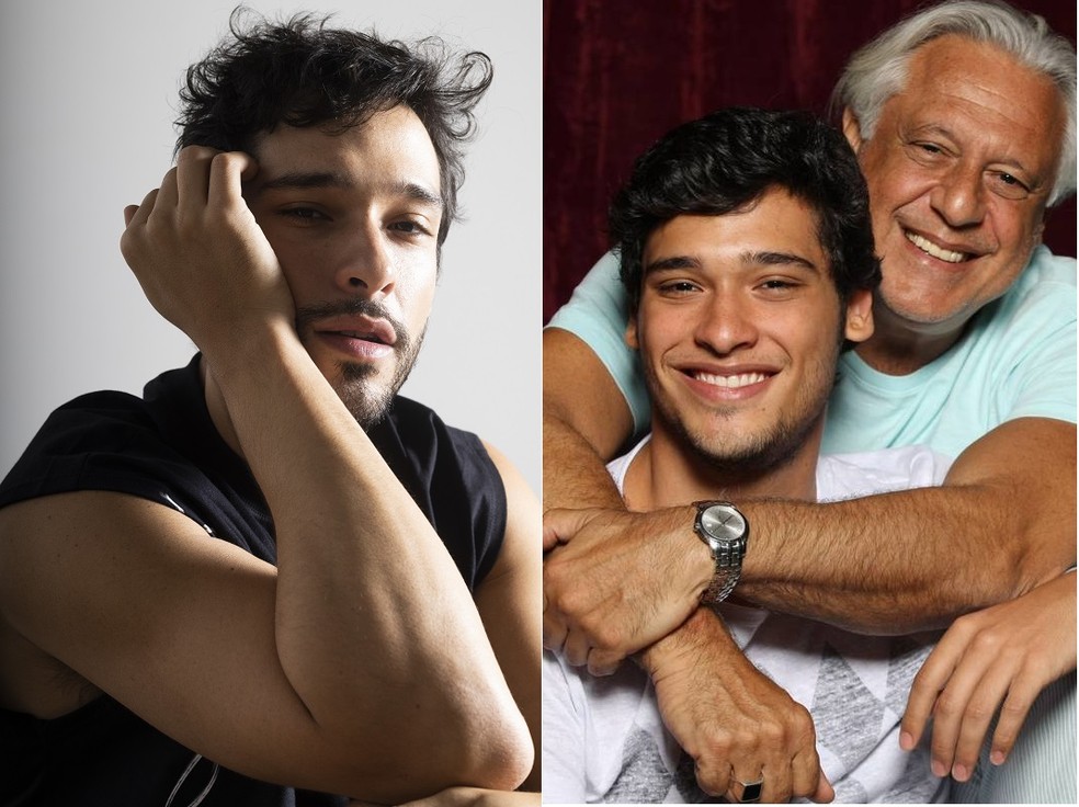 Bruno Fagundes e o pai, Antonio Fagundes — Foto: Maria Isabel Oliveira/Agência O Globo e Reprodução/Instagram