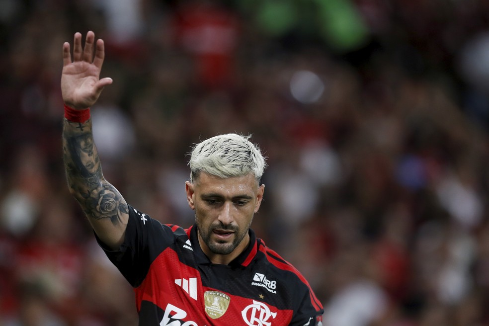 Flamengo x Cruzeiro, no maracanã. Arrascaeta — Foto: Marcelo Theobald / Agência O Globo